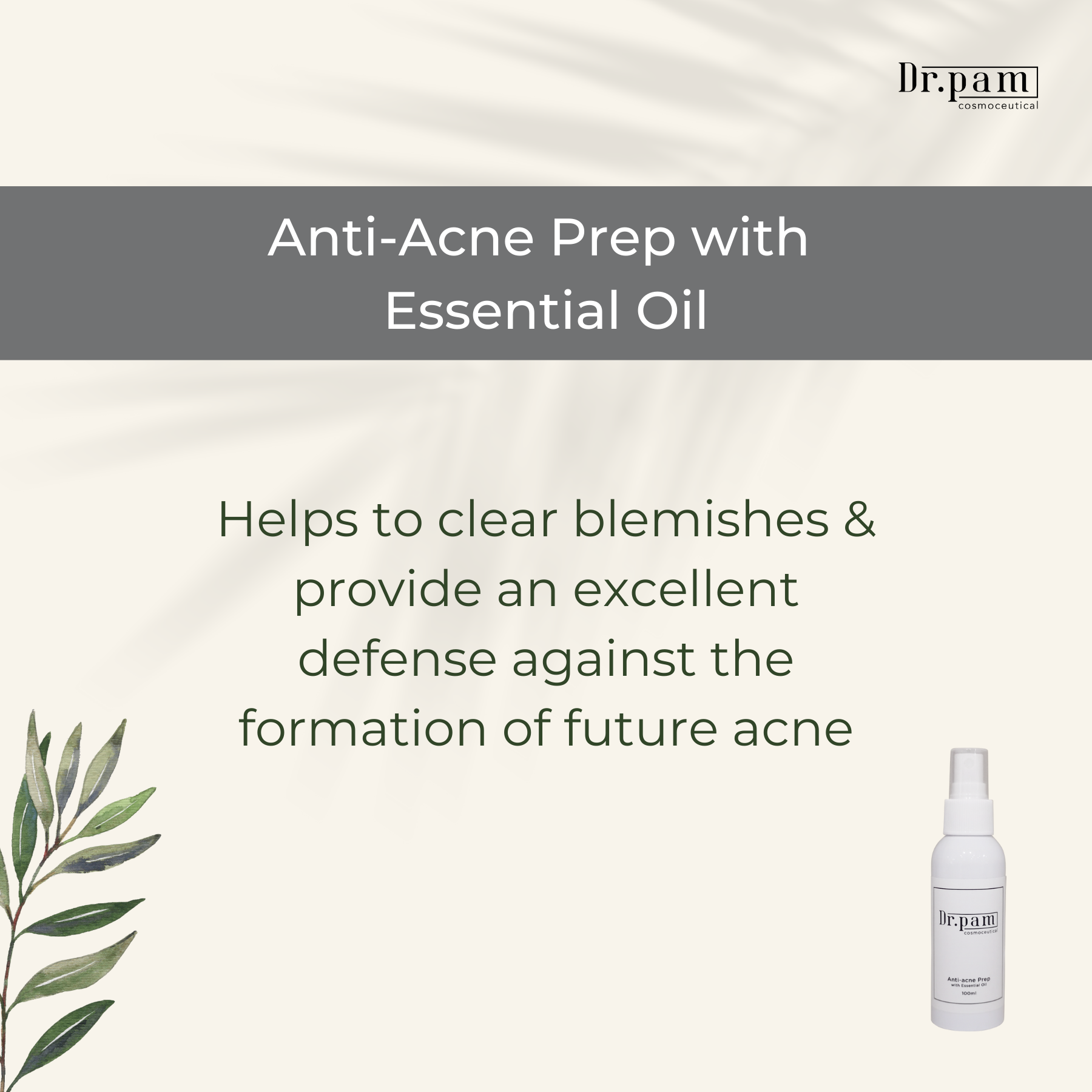 Dr.Pam Anti-Acne Prep with Essential Oil 100ml