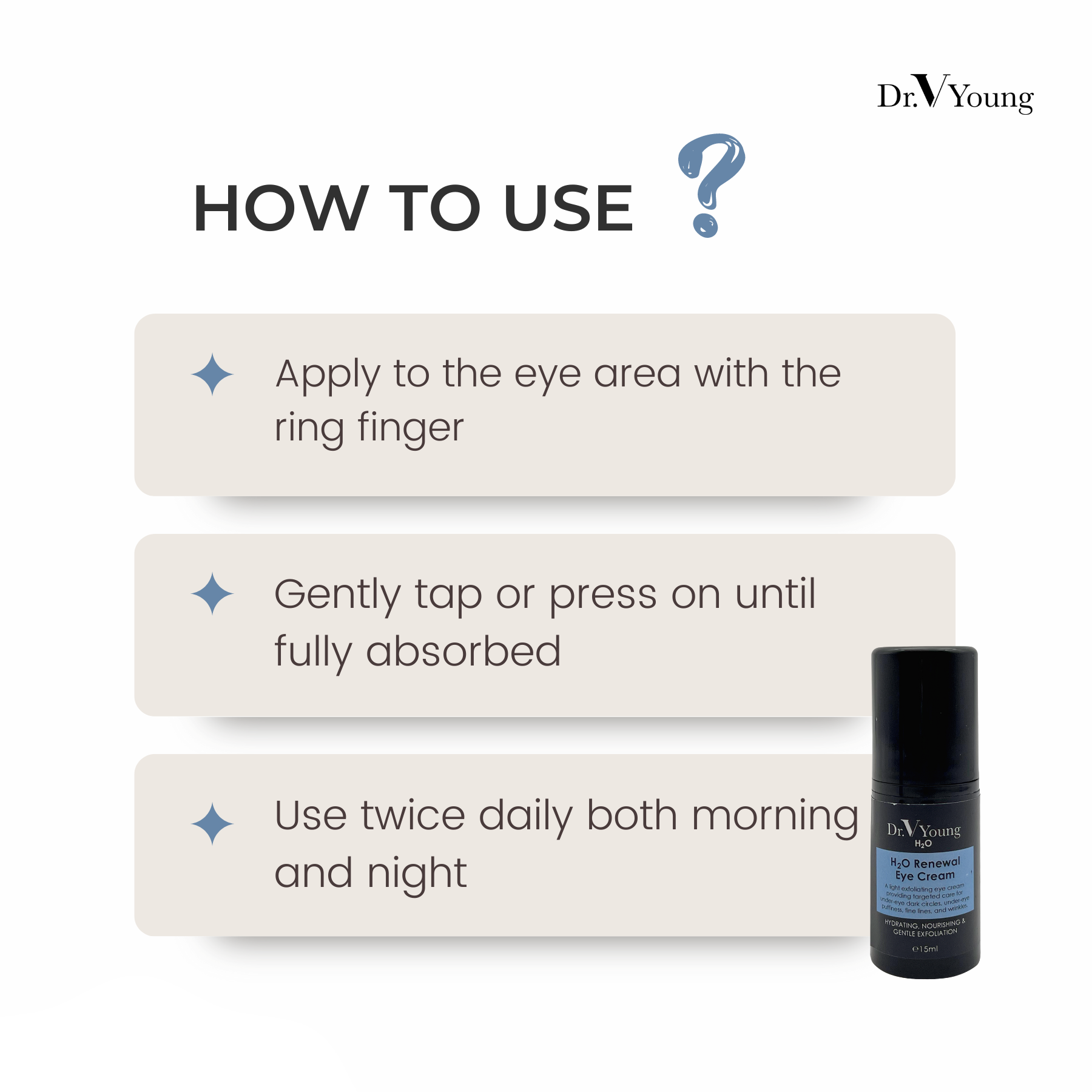 Dr. V Young H2O Renewal Eye Cream 15ml MDVY22 (Preorder)