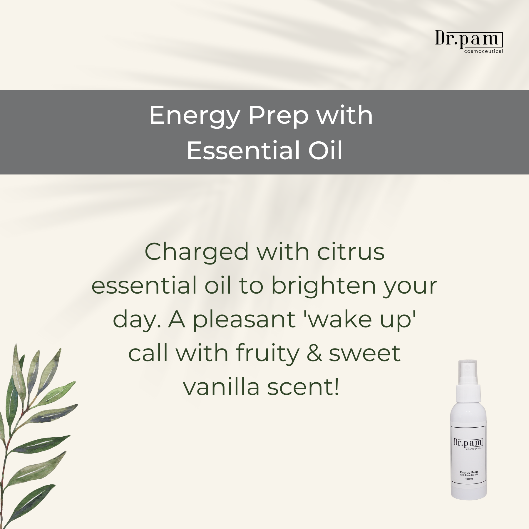 Dr.Pam Energy Prep with Essential Oil 100ml