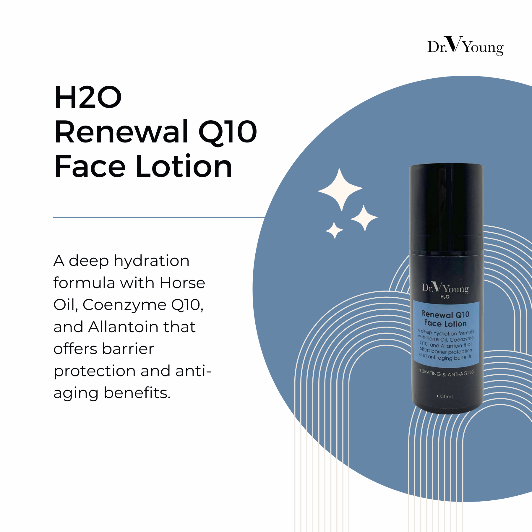 Dr. V Young H2O Renewal Q10 Face Lotion 50ml MDVY25 (Preorder)