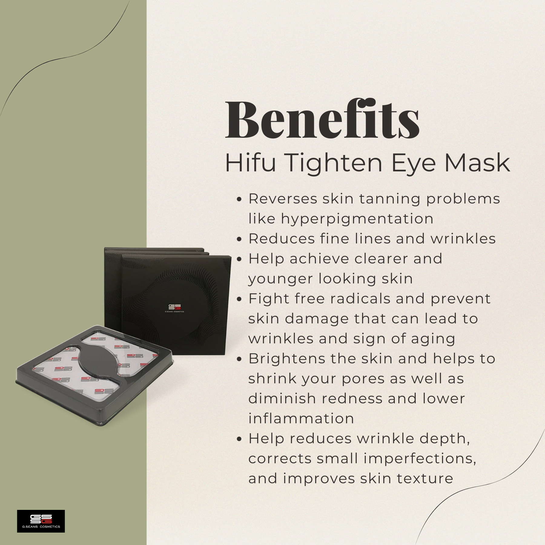 G.SEANS Hifu Tighten Eye Mask 时空紧致眼膜 (15 pairs/box)