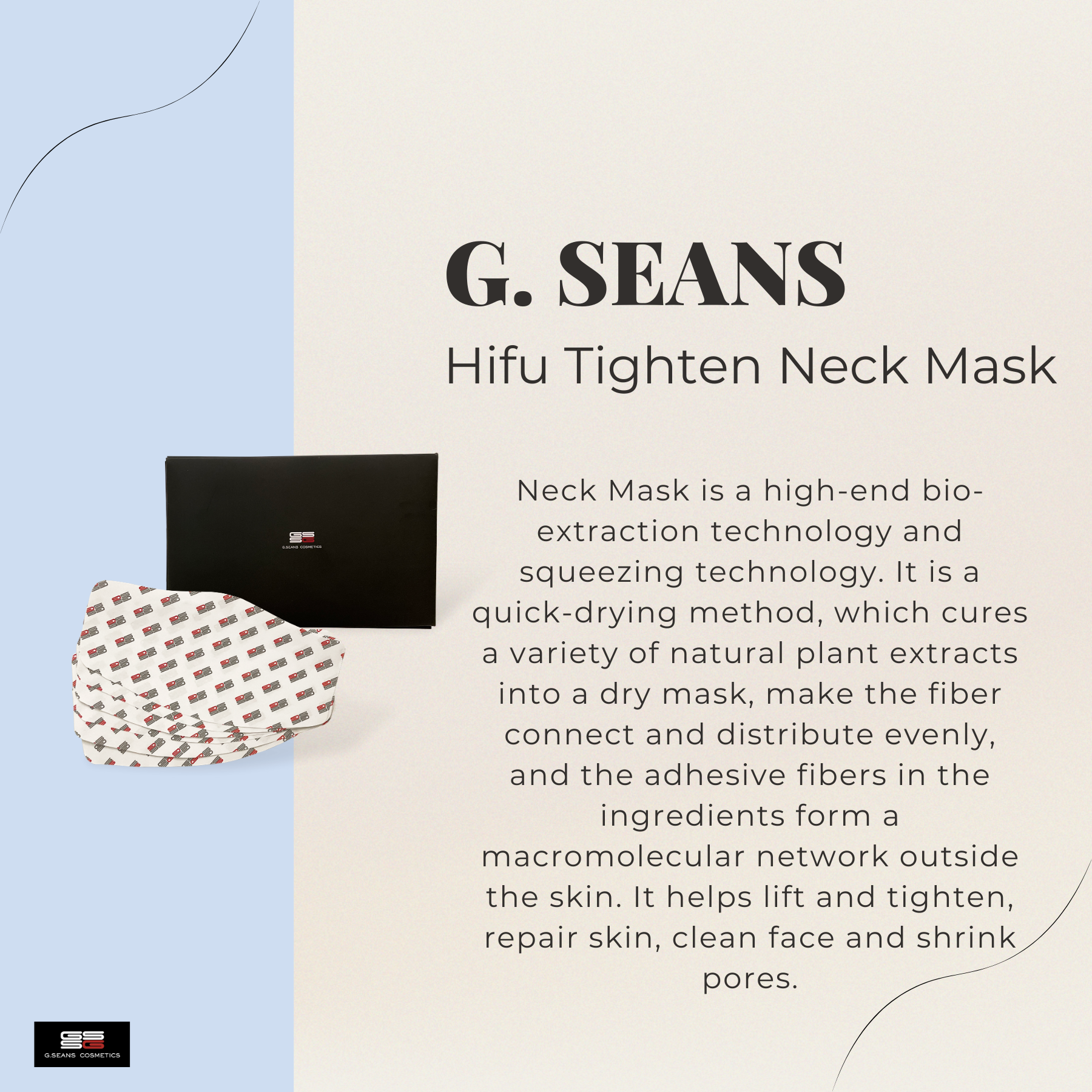 G.SEANS Hifu Tighten Neck Mask 时空紧致颈膜 (8pcs/box)