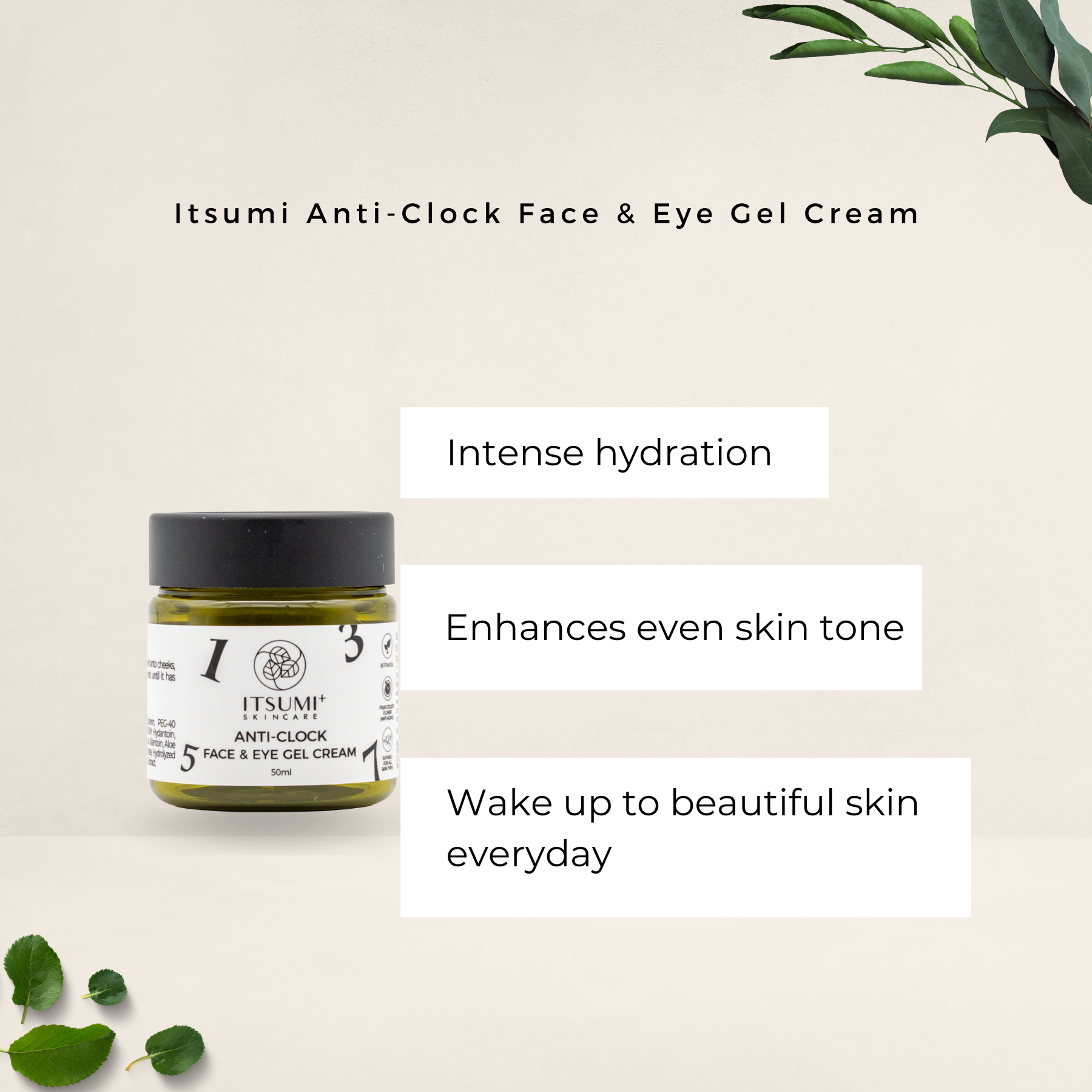 Itsumi+ Anticlock Face & Eye Gel Cream 50ml
